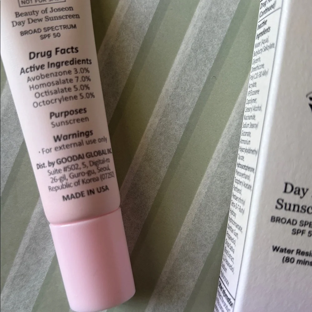 3/15$ ✨ Beauty of Joseon Day Dew Sunscreen travel mini size 10 ml moisturizer